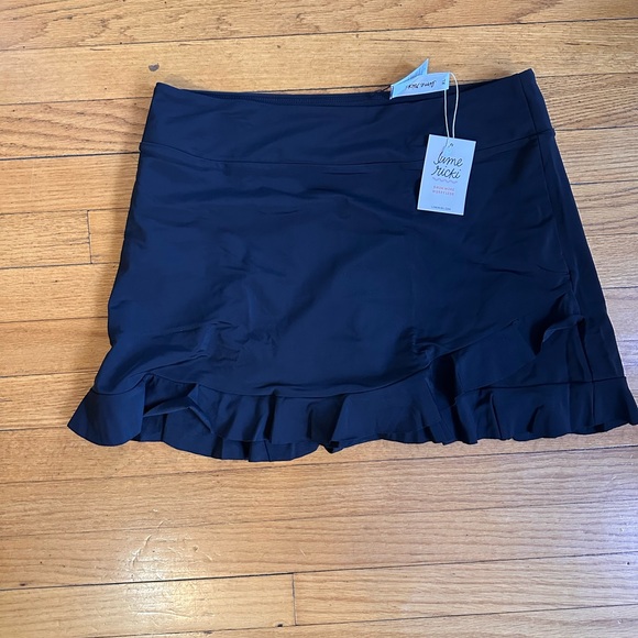 NWT Lime Ricki Black Ruffle Skirt w/ Bottoms Bikini Bottom Swimsuit - Picture 4 of 8